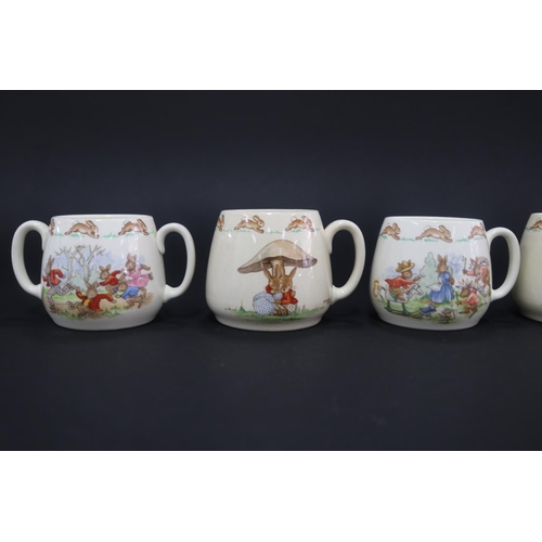 5205 - Royal Doulton, Bunnykins double handle mugs, approx 7cm H (6)