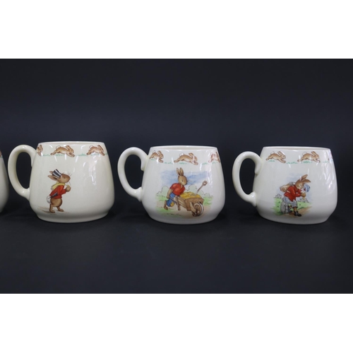 5205 - Royal Doulton, Bunnykins double handle mugs, approx 7cm H (6)