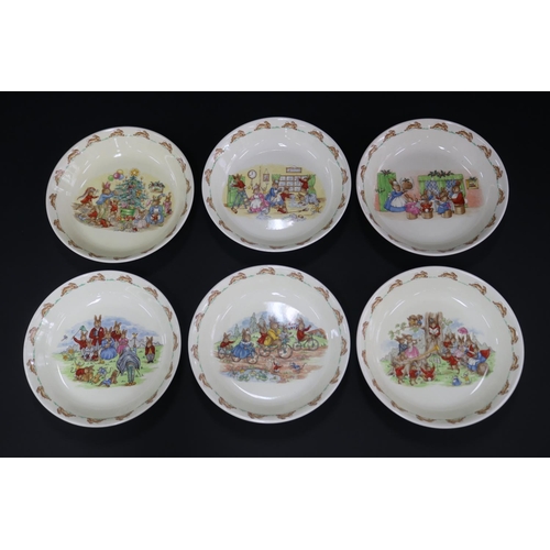 5207 - Royal Doulton, Bunnykins bowls, approx 4cm H x 19cm Dia each (6)