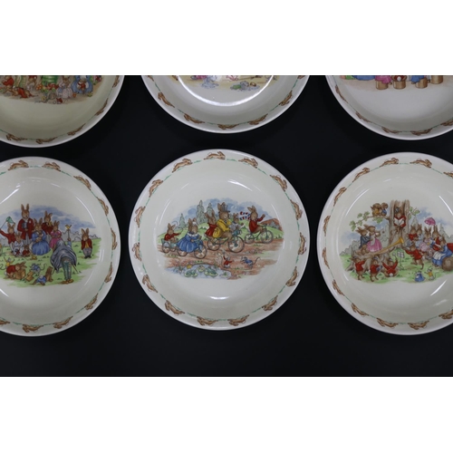 5207 - Royal Doulton, Bunnykins bowls, approx 4cm H x 19cm Dia each (6)