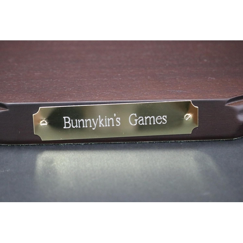 5213 - Royal Doulton Bunnykins Games set consisting of Runner Bunnykins DB205, Swimmer Bunnykins DB206, Gym... 