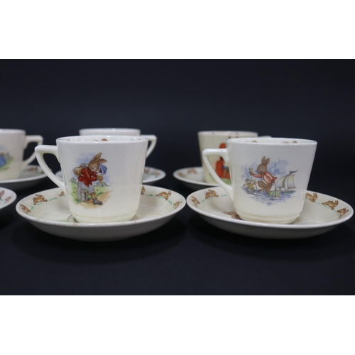 5229 - Royal Doulton, Bunnykins seven various cups and saucers