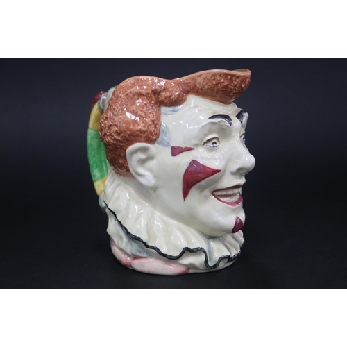 5266 - Royal Doulton, Character jug, The Clown, RN810520, by Harry Fenton, firing crack to base, approx 16c... 