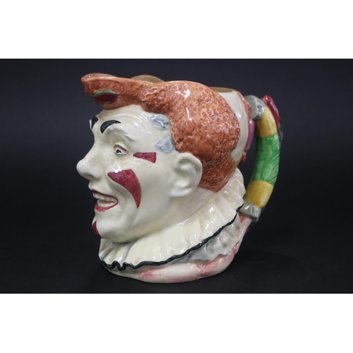 5266 - Royal Doulton, Character jug, The Clown, RN810520, by Harry Fenton, firing crack to base, approx 16c... 