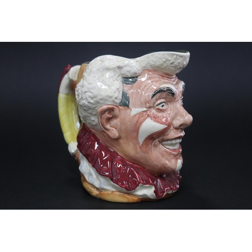 5267 - Royal Doulton, Character jug The Clown, with white hair, designed by Harry Fenton, approx 16cm H