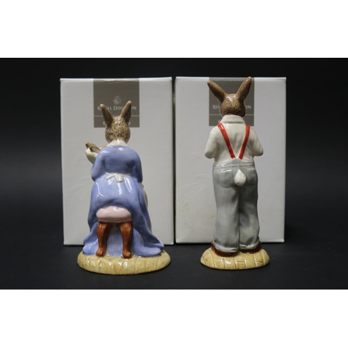 5023 - Royal Doulton Bunnykins Mother and Baby Bunnykins 734/2000 and Father Bunnykins 734/2000, approx 17c... 
