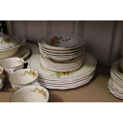 5041 - Part Royal Doulton Roselyn dinner service for mostly six, one soup bowl missing
