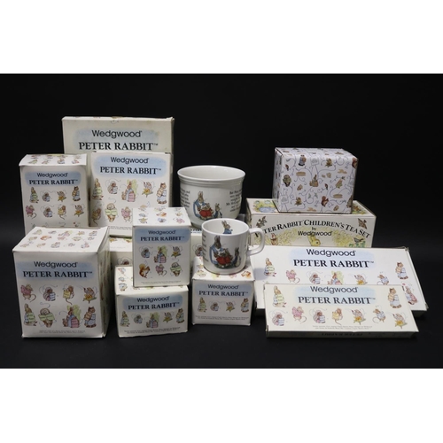 5042 - Boxed sets of Wedgwood Peter Rabbit plates, teaset mugs etc
