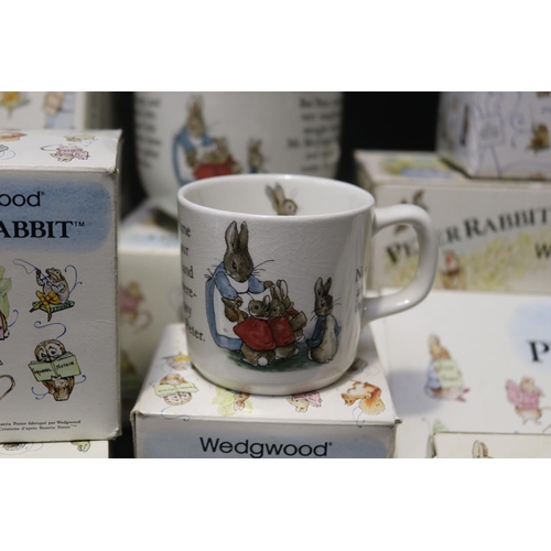 5042 - Boxed sets of Wedgwood Peter Rabbit plates, teaset mugs etc