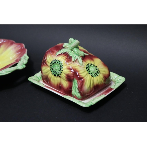 5046 - Shorter and Sons twin handle tray, twin handle plate and butter dish, approx 30cm W and smaller (3)
