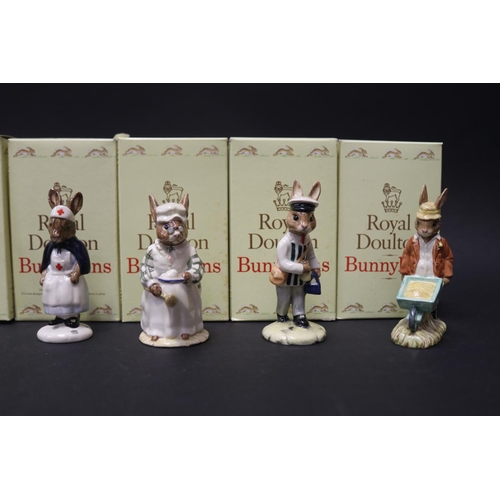 5095 - Royal Doulton Bunnykins Cook, Clown, Gardener, Milkman, Nurse, Fireman, Ice cream Man