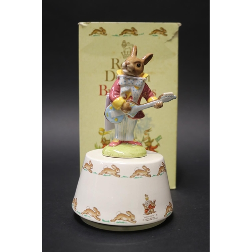 5138 - Royal Doulton Bunnykins, String Guitar music box, plays 