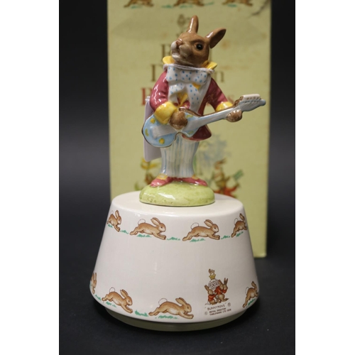 5138 - Royal Doulton Bunnykins, String Guitar music box, plays 