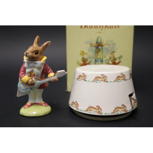 5138 - Royal Doulton Bunnykins, String Guitar music box, plays 