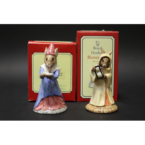 5159 - Royal Doulton Bunnykins Sundail and Sands of Time, approx 13cm and shorter (2)