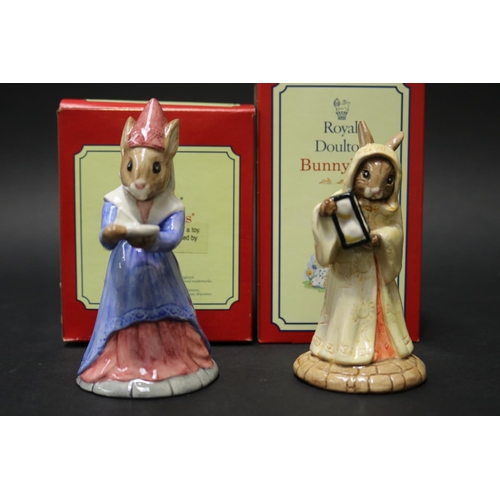 5159 - Royal Doulton Bunnykins Sundail and Sands of Time, approx 13cm and shorter (2)