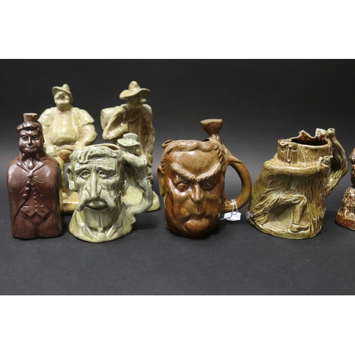 5190 - Good collection of Australian Bendigo Pottery character jugs, to include Menzies, & other famous Aus... 