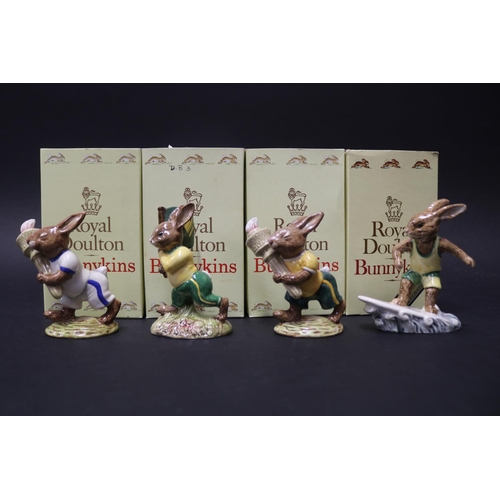 5203 - Assortment of Royal Doulton Bunnykins to include Australian Bunnykins 1788-99, Aussie Surfer, Two Ol... 