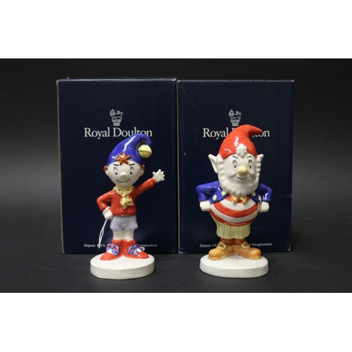 5206 - Royal Doulton Noddy & Big-Ears, with certificates & boxes, repaired, approx 14cm H and shorter (2)