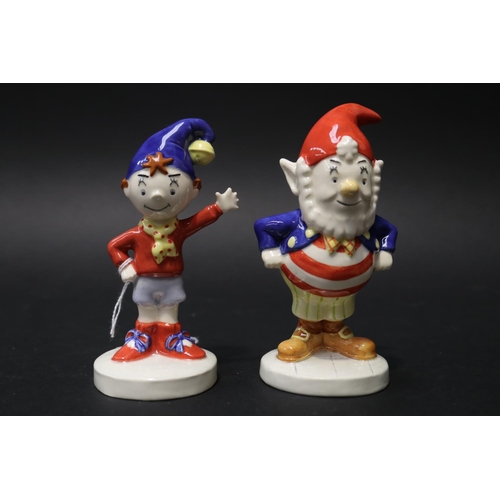 5206 - Royal Doulton Noddy & Big-Ears, with certificates & boxes, repaired, approx 14cm H and shorter (2)