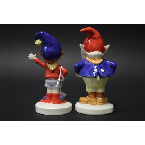 5206 - Royal Doulton Noddy & Big-Ears, with certificates & boxes, repaired, approx 14cm H and shorter (2)
