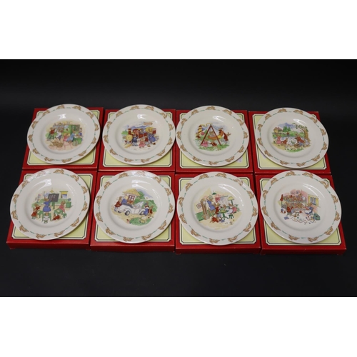 5215 - Royal Doulton Bunnykins eight plates, each approx 17cm Dia (8)