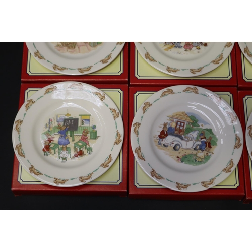 5215 - Royal Doulton Bunnykins eight plates, each approx 17cm Dia (8)