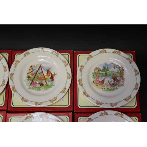 5215 - Royal Doulton Bunnykins eight plates, each approx 17cm Dia (8)