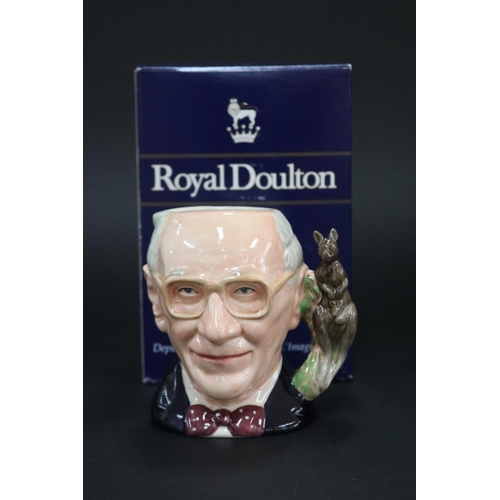 5268 - Royal Doulton, Character jug, John Shorter D6880. No 718 & signed, with box, approx 11cm H & box app... 