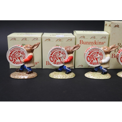 5238 - Assortment of Royal Doulton Bunnykins Harry, Susan and four Oompah Band Drummers, approx 9cm H and s... 