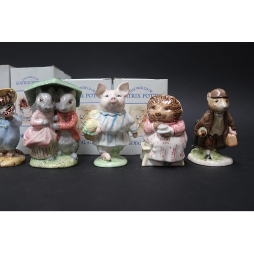 5247 - Royal Albert boxed Beatrix Potter figures, Mittens and Moppet, The Christmas Stocking, Tom Kitten wi... 