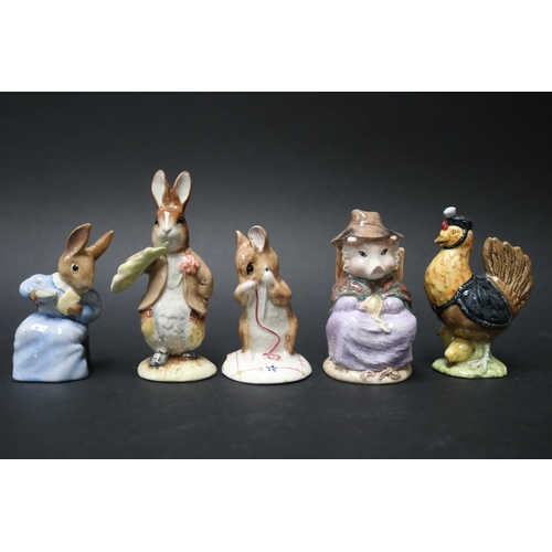 5254 - Royal Albert and Beswick figures Benjamin Rabbit, and this little Pig had none, Sally Henny Penny, N... 