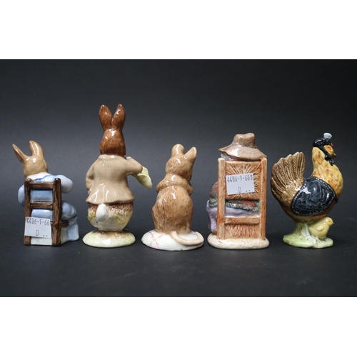 5254 - Royal Albert and Beswick figures Benjamin Rabbit, and this little Pig had none, Sally Henny Penny, N... 