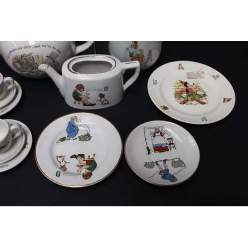 5257 - Assortment to include, Wedgwood Peter Rabbit Lidded jug, Cups and saucers, Poole Pottery The Mad Hat... 