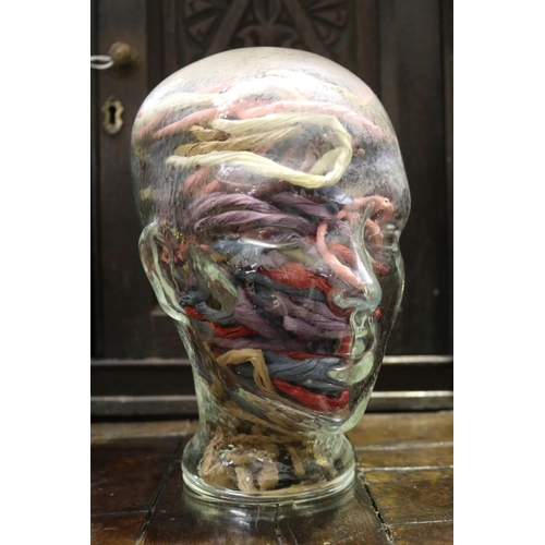 2094 - Glass head mannequin, approx 25cm H