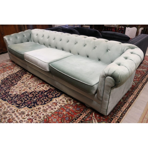 2170 - American Mid 20th Century C.1950’s ‘Hollywood Regency’ sofa upholstered in pale green velvet, approx... 
