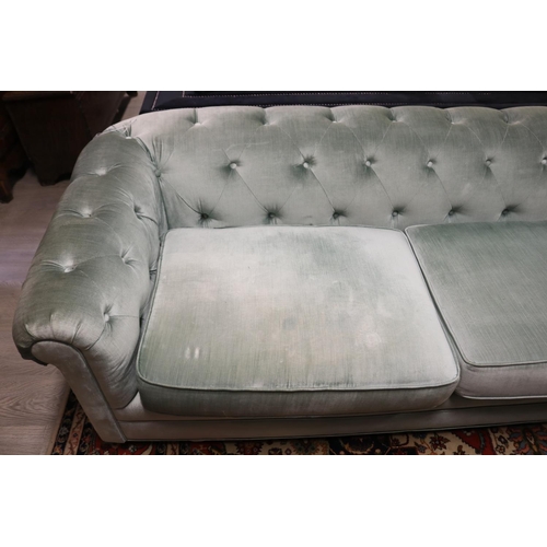 2170 - American Mid 20th Century C.1950’s ‘Hollywood Regency’ sofa upholstered in pale green velvet, approx... 