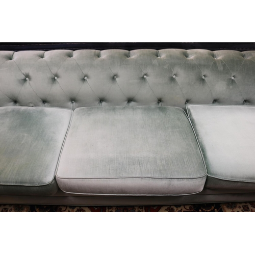 2170 - American Mid 20th Century C.1950’s ‘Hollywood Regency’ sofa upholstered in pale green velvet, approx... 