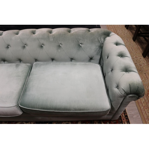 2170 - American Mid 20th Century C.1950’s ‘Hollywood Regency’ sofa upholstered in pale green velvet, approx... 