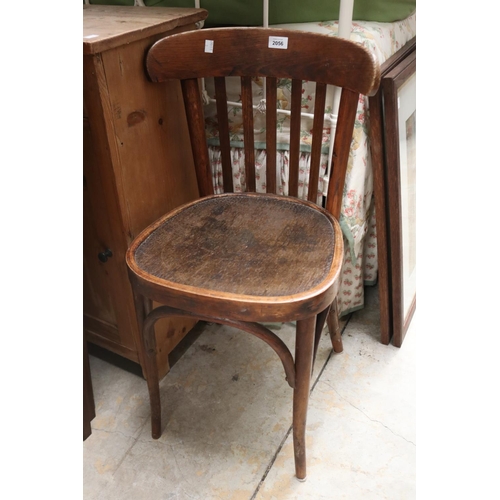 2056 - Antique bentwood chair, approx 80cm H