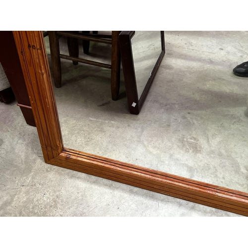 2211 - Large pine framed mirror, approx 101cm H x 88cm W