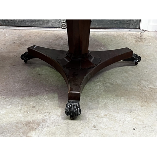 2233 - Antique early Victorian rosewood Circular table, approx 72cm H x 121cm Dia