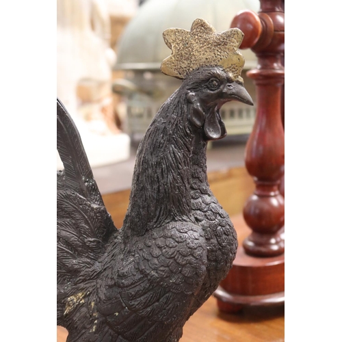 2098 - Figure of a bronze rooster, approx 28cm H