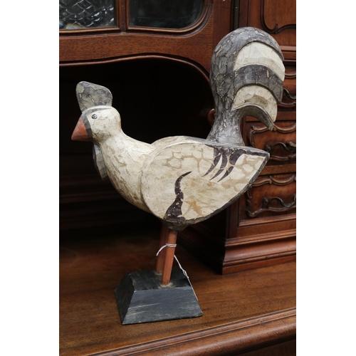 2128 - Decorative wooden cockerel, approx 41cm H x 31cm W