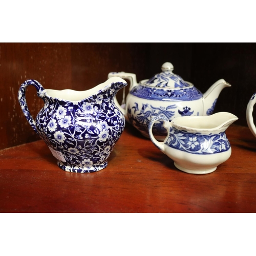2133 - Three Burleighware to include teapot and two jugs along with an Elysian small jug, teapot approx 11c... 