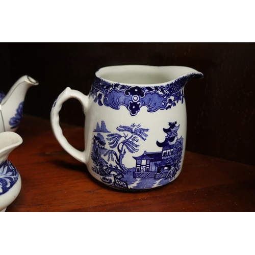 2133 - Three Burleighware to include teapot and two jugs along with an Elysian small jug, teapot approx 11c... 