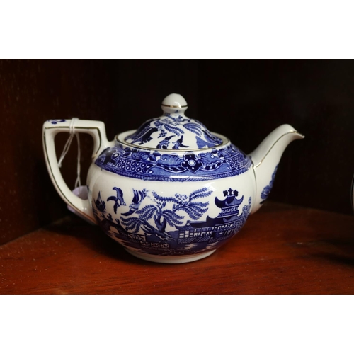 2133 - Three Burleighware to include teapot and two jugs along with an Elysian small jug, teapot approx 11c... 