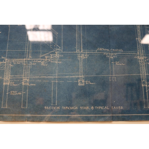 2173 - Two 1938 Archictural plans for No 1 The Glade Wahoonga for H Meyer Esq 1938, approx 48 cm x 72 cm (2... 