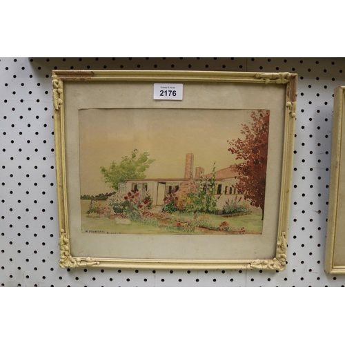 2176 - Two H. Morton watercolours, each approx 28cm H x 33cm W (2)