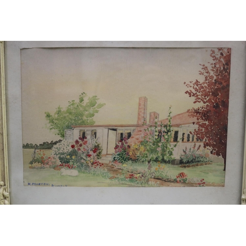 2176 - Two H. Morton watercolours, each approx 28cm H x 33cm W (2)